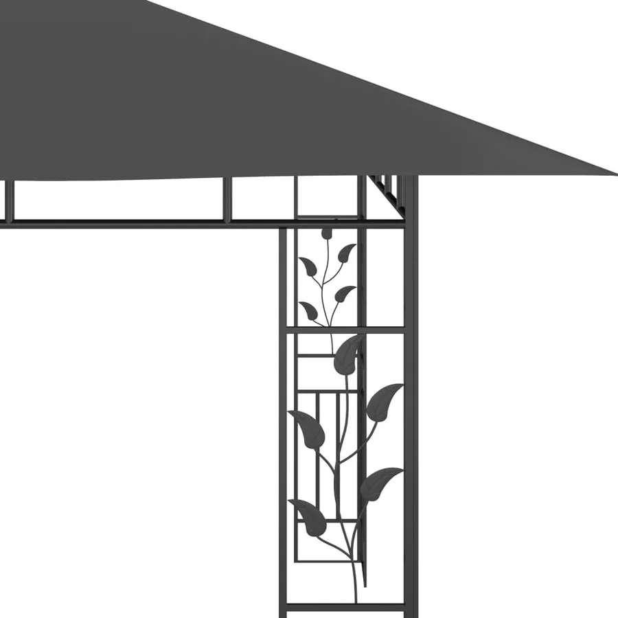 Belvédère avec moustiquaire 4x3x2,73 m Anthracite 180 g/m² - 5