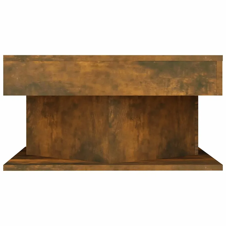 Table basse Chêne fumé 57x57x30 cm Bois d'ingénierie - 4