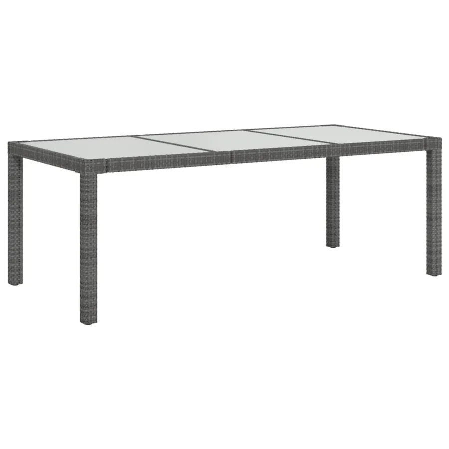 Salon de jardin 7 pcs avec coussins Résine tressée Gris - 4