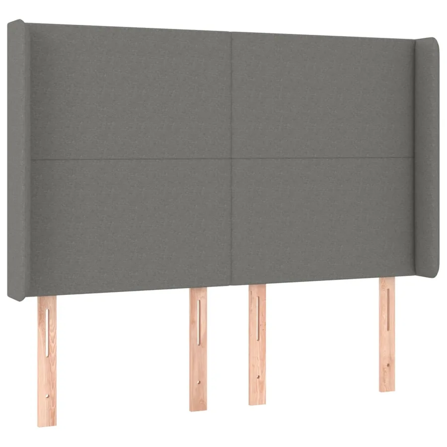 Sommier à lattes de lit avec matelas Gris foncé 140x200cm Tissu - 6