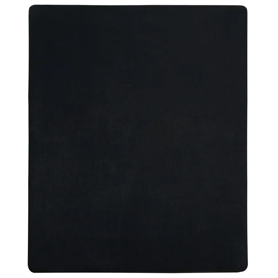 Draps-housses Jersey 2 pcs Noir 90x200 cm Coton - 2