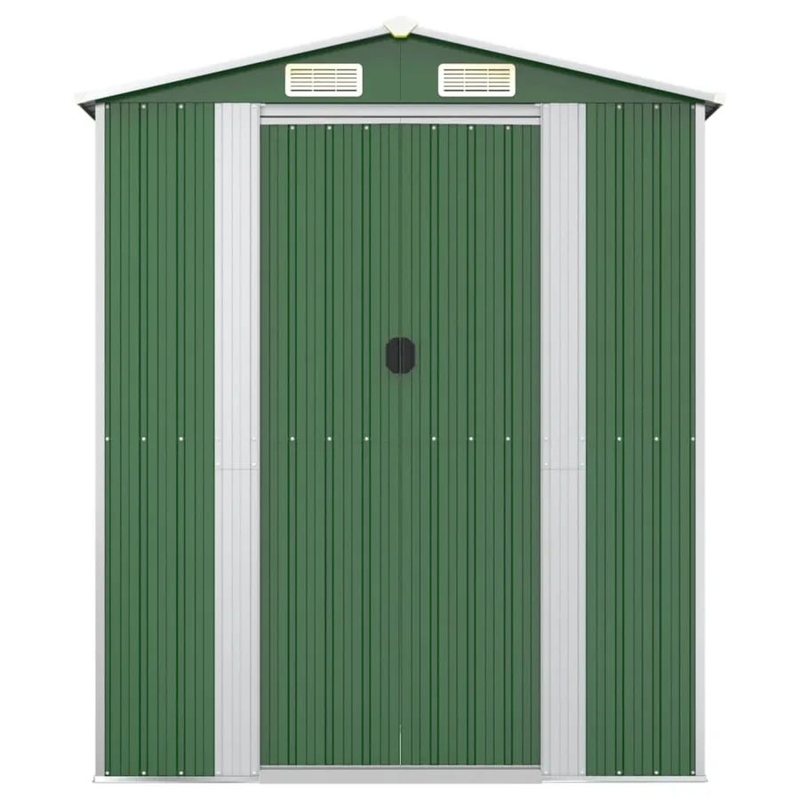 Abri de jardin Vert 192x357x223 cm Acier galvanisé - 4