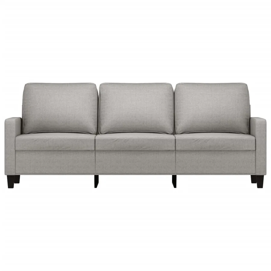 Canapé à 3 places Gris clair 180 cm Tissu - 3