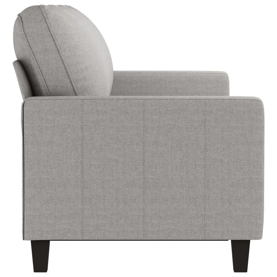 Canapé à 3 places Gris clair 180 cm Tissu - 4