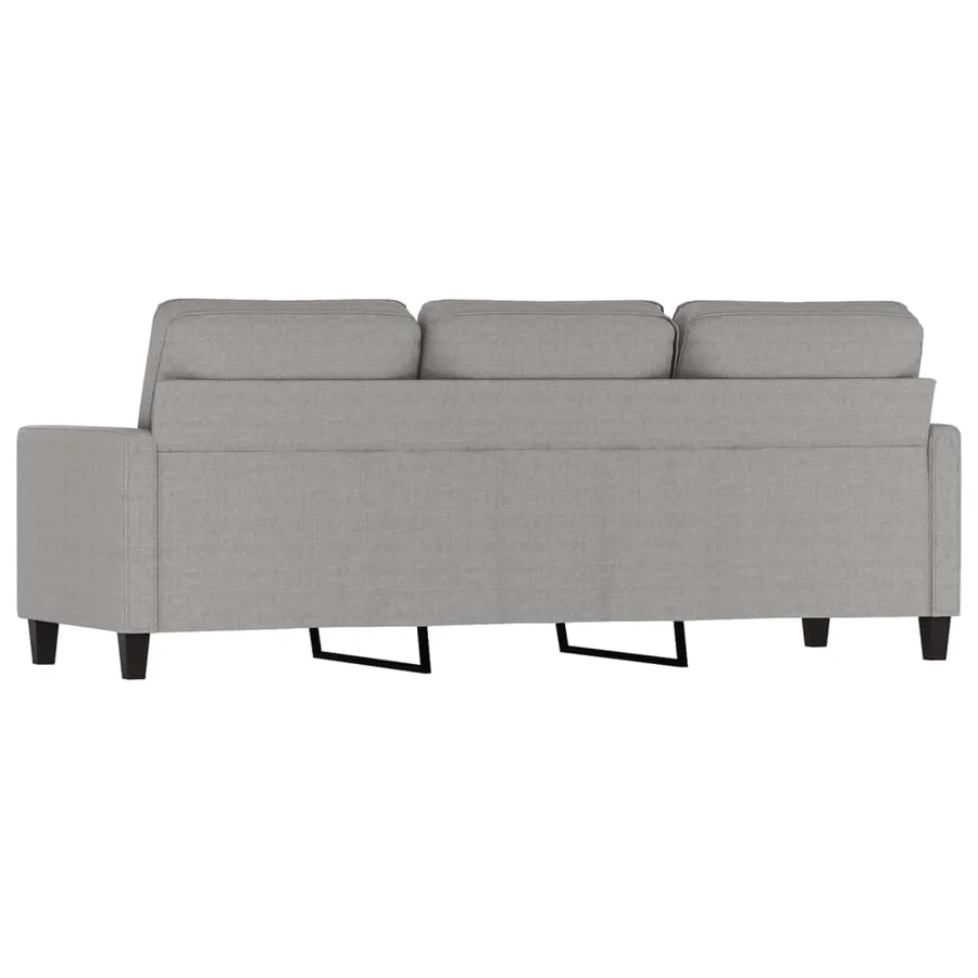 Canapé à 3 places Gris clair 180 cm Tissu - 5