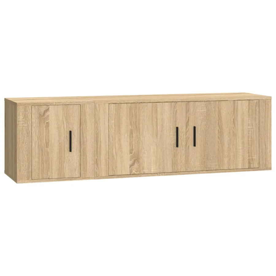 Ensemble de meubles TV 2 pcs chêne sonoma bois d'ingénierie - 2