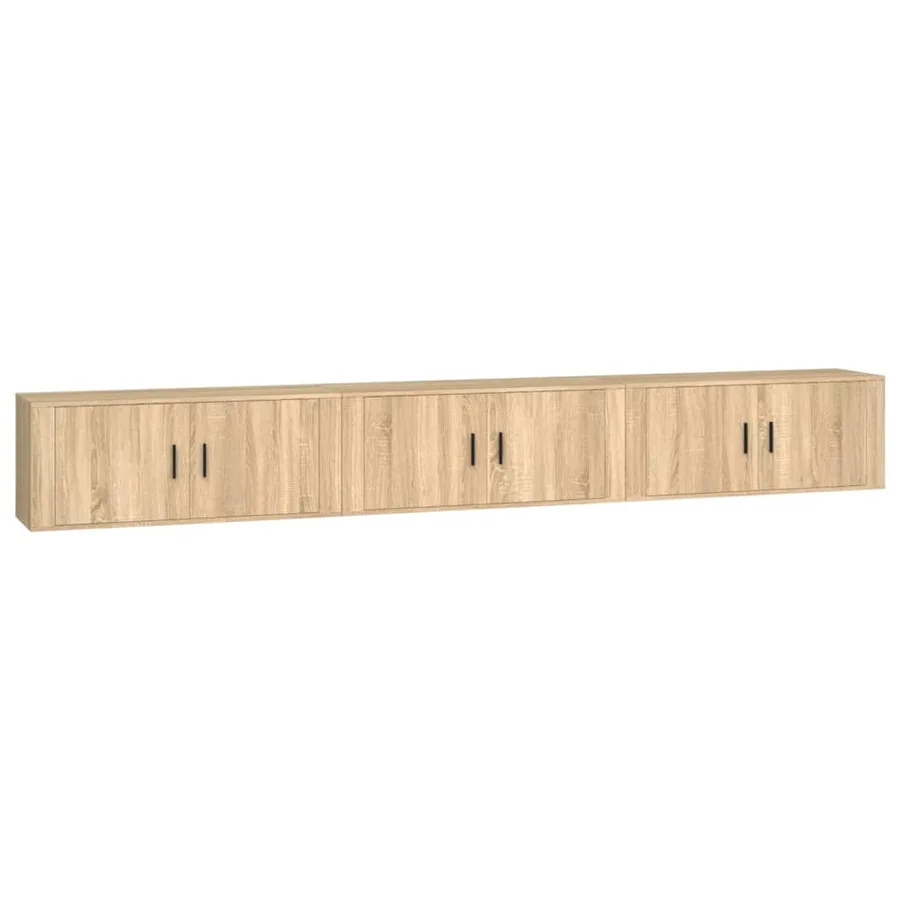 Meubles TV muraux 3 pcs chêne sonoma 100x34,5x40 cm - 2