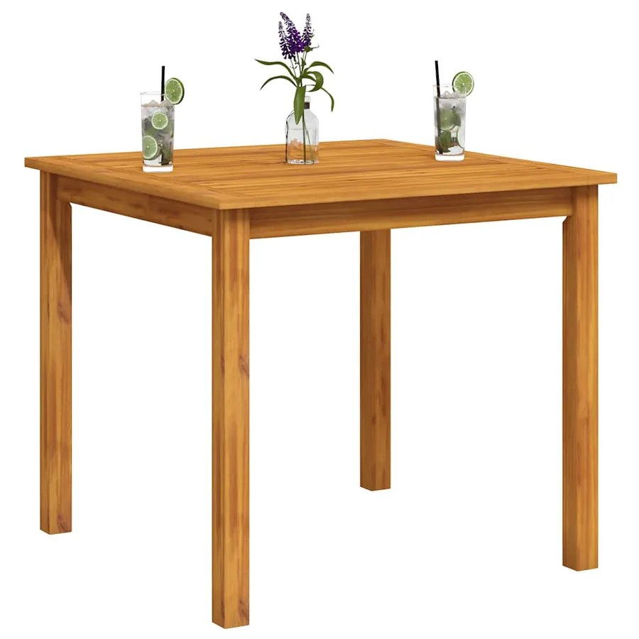Table de jardin 85x85x74 cm Bois d'acacia massif - 7