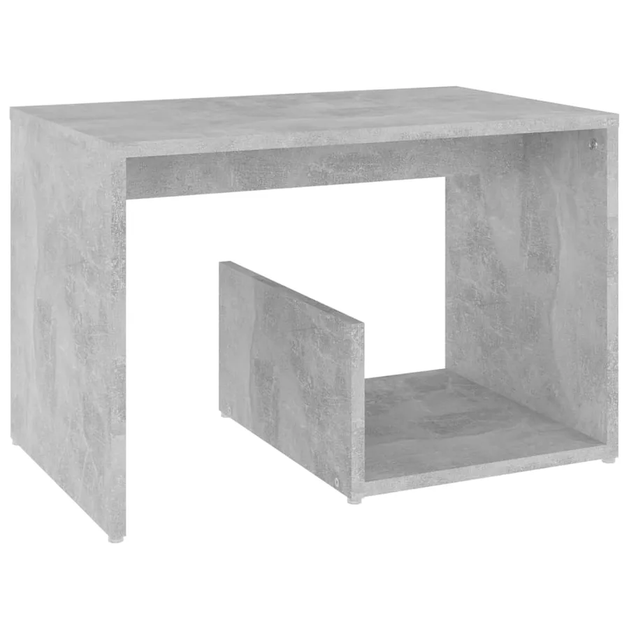 Table d'appoint Gris béton 59x36x38 cm Aggloméré - 2