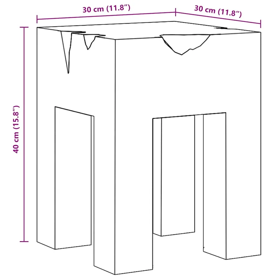 Tabouret Bois de teck massif - 11