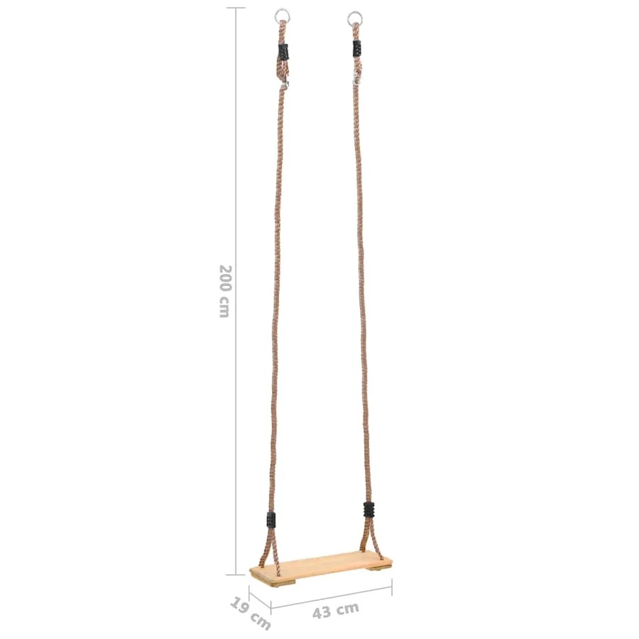 Balançoire à planche 200 cm Bois de pin solide - 7
