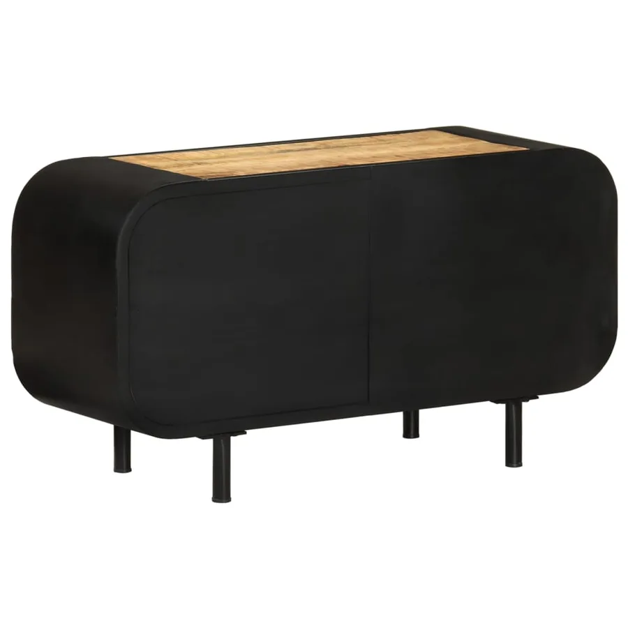 Meuble TV 90x30x48 cm Bois de manguier brut - 3