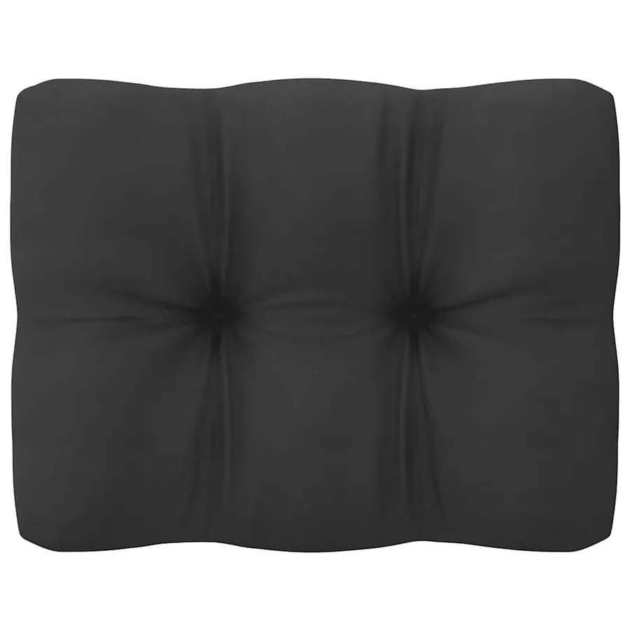 Canapé d'angle de jardin coussins anthracite Bois de pin massif - 7