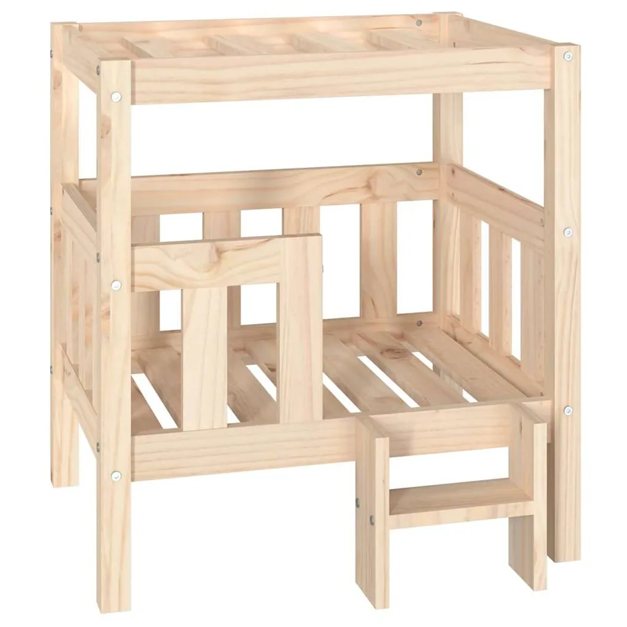 Lit pour chien 65,5x50,5x70 cm Bois de pin solide - 2