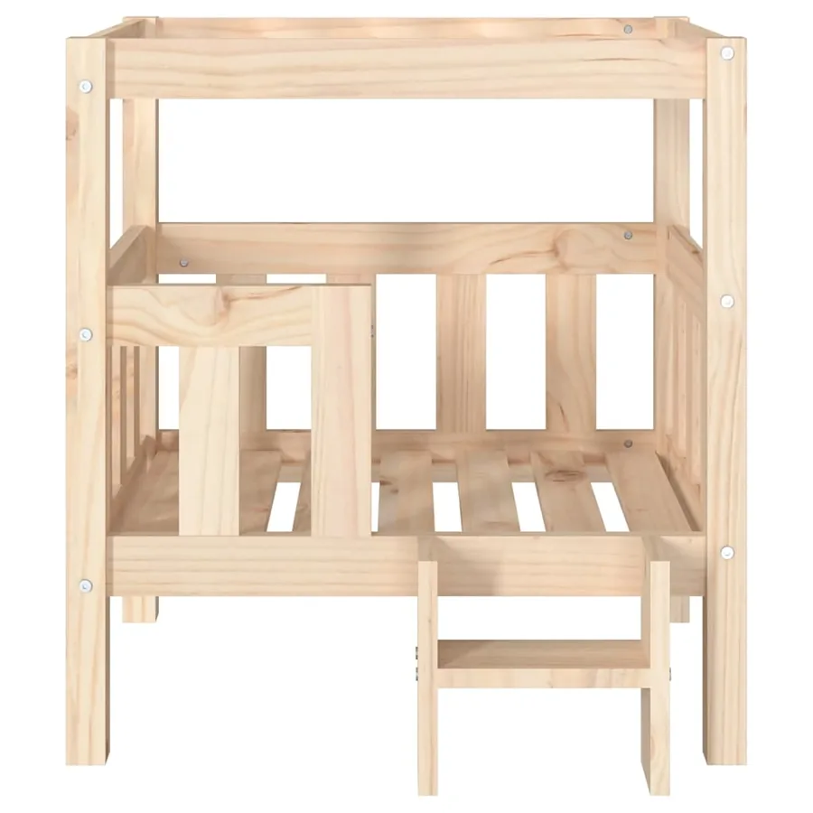 Lit pour chien 65,5x50,5x70 cm Bois de pin solide - 5