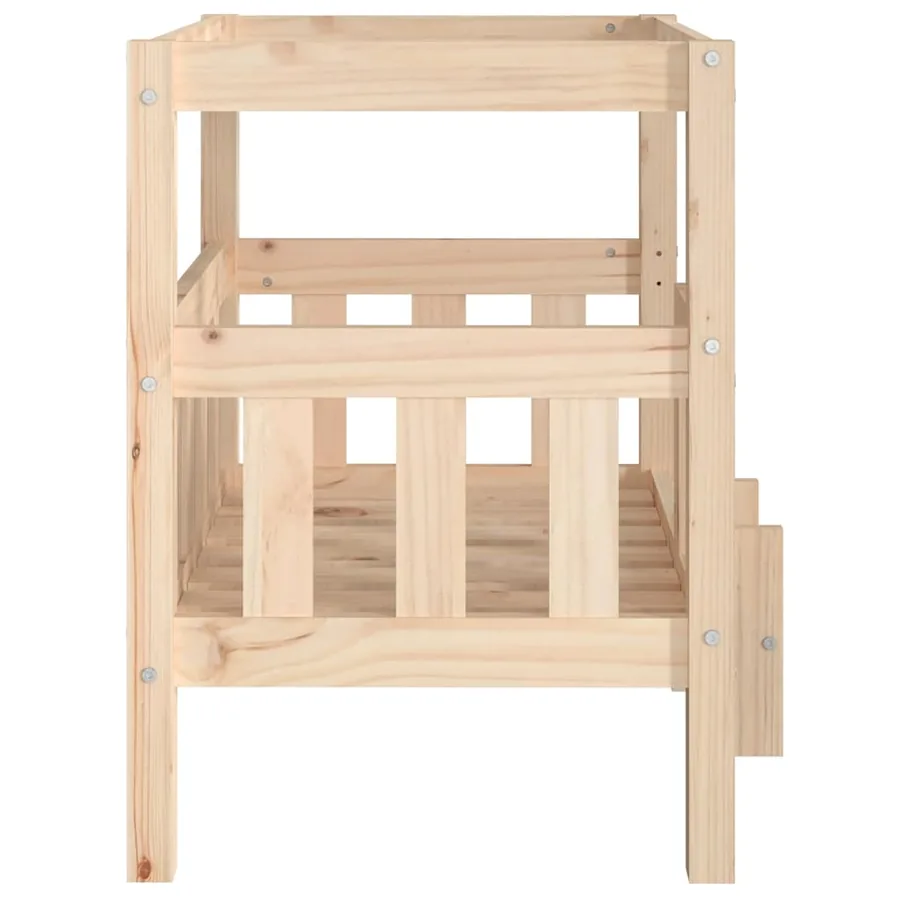 Lit pour chien 65,5x50,5x70 cm Bois de pin solide - 6