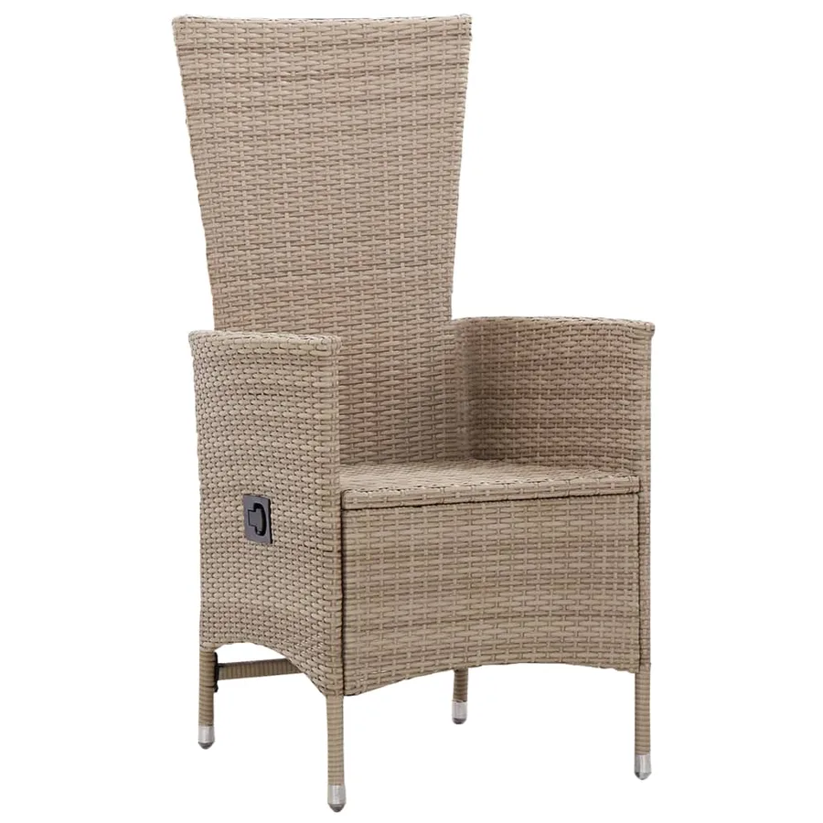 Ensemble à manger de jardin 3 pcs Beige - 4