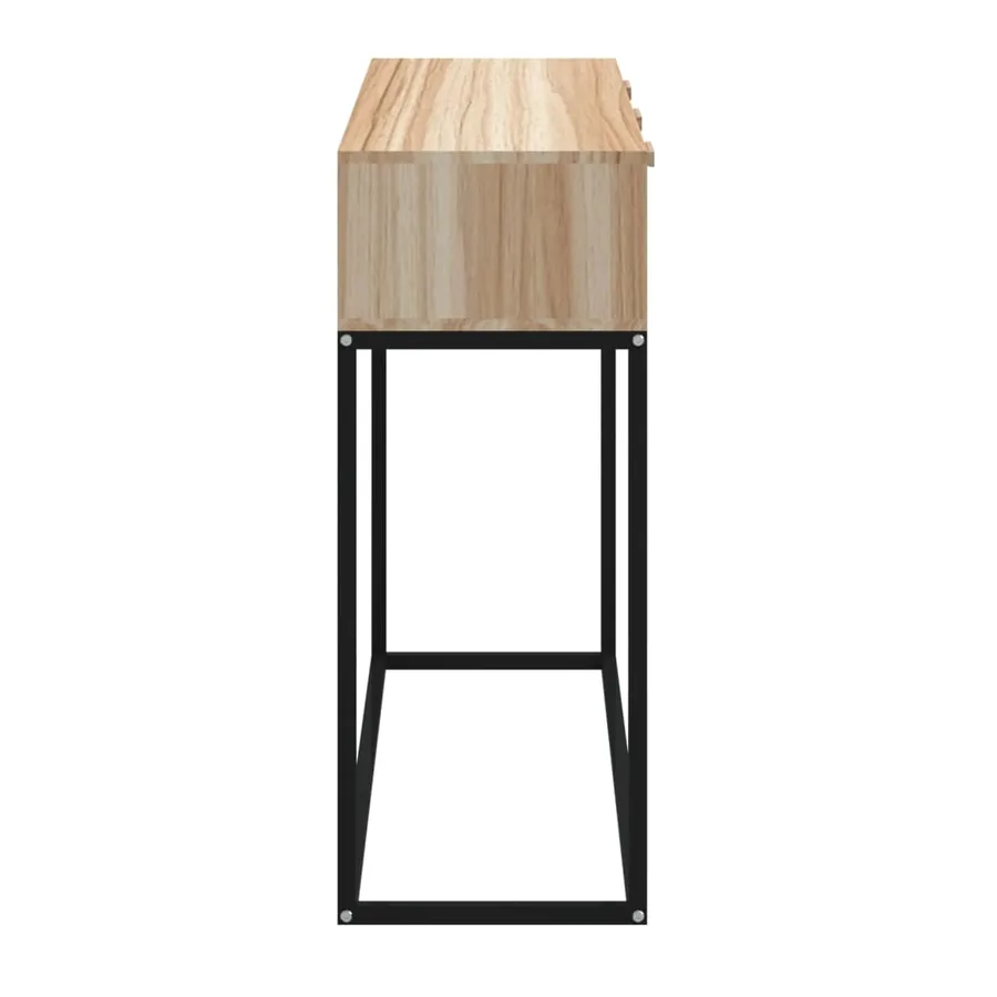 Table console 105x30x75 cm bois d'ingénierie et fer - 6