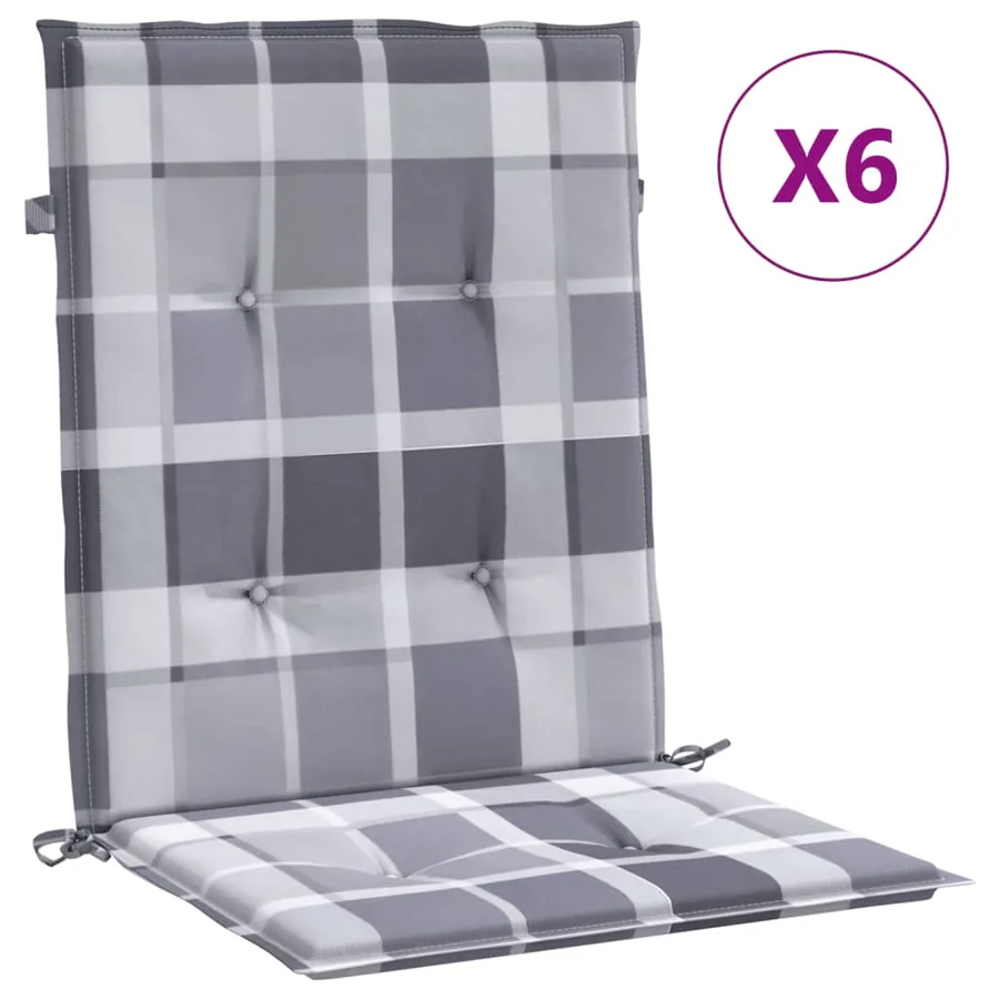 Coussins de chaise de jardin à dossier bas lot de 6 - 2