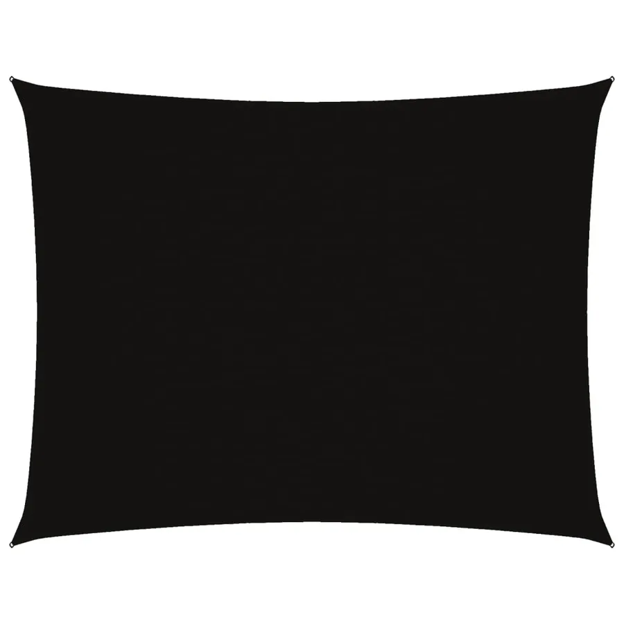 Voile de parasol tissu oxford rectangulaire 3x4 m noir - 2