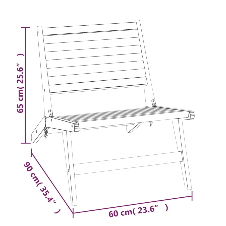 Chaise de jardin Bois de teck solide - 8