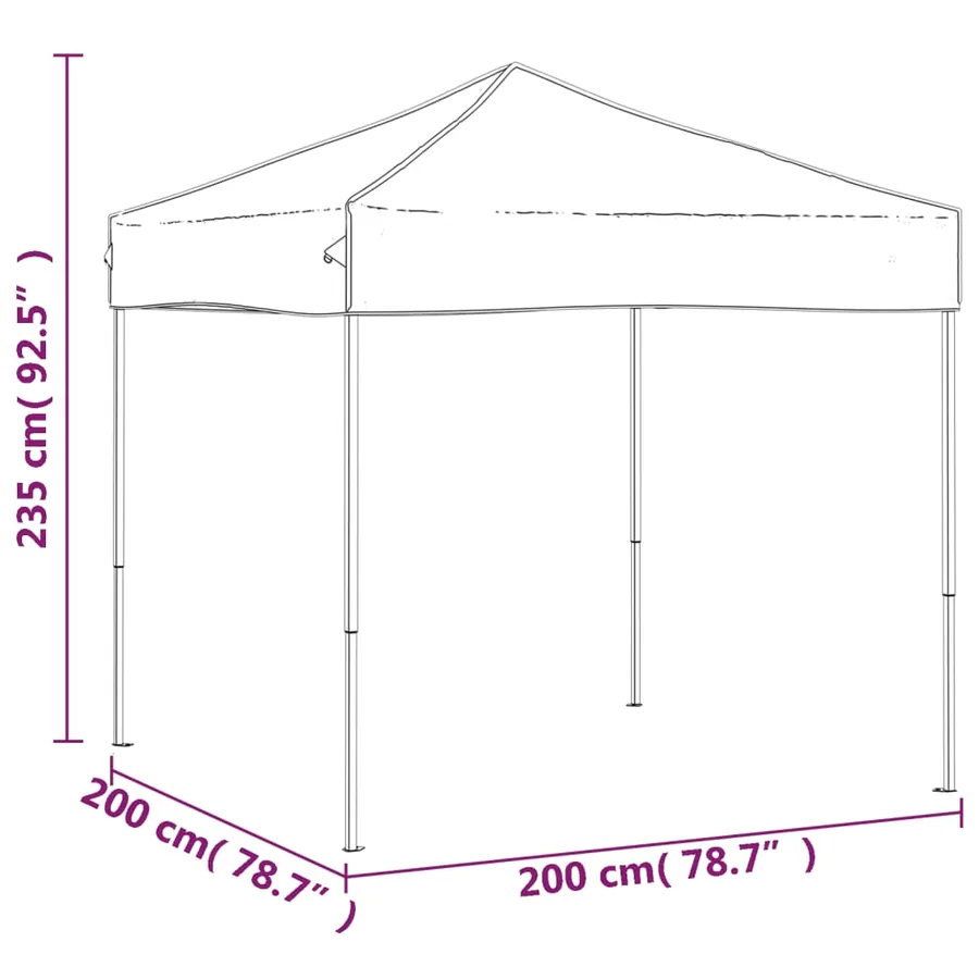 Tente de réception pliable Crème 2x2 m - 8