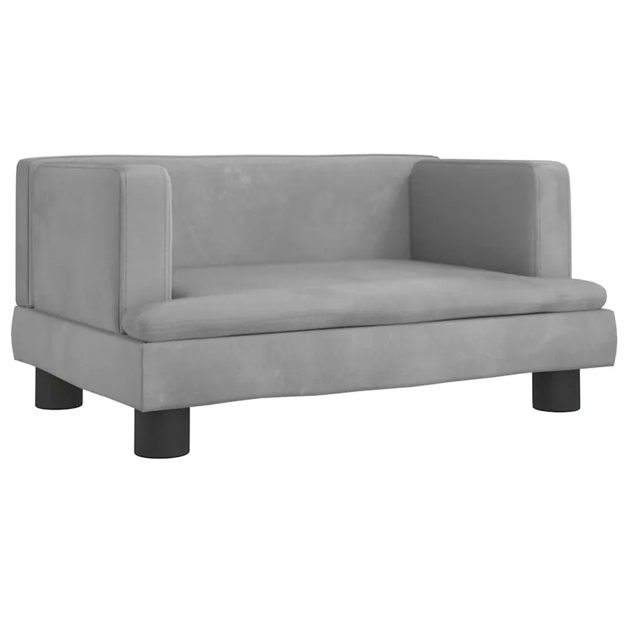 Lit pour chien gris clair 60x40x30 cm velours - 2
