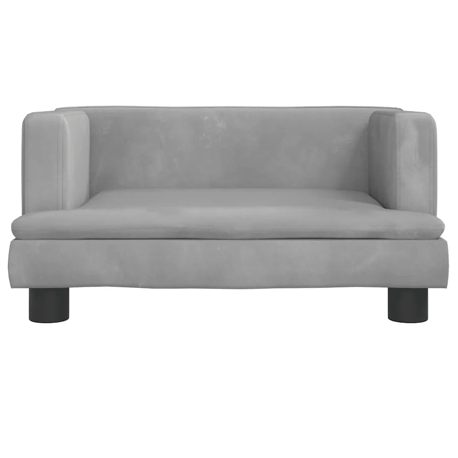 Lit pour chien gris clair 60x40x30 cm velours - 3