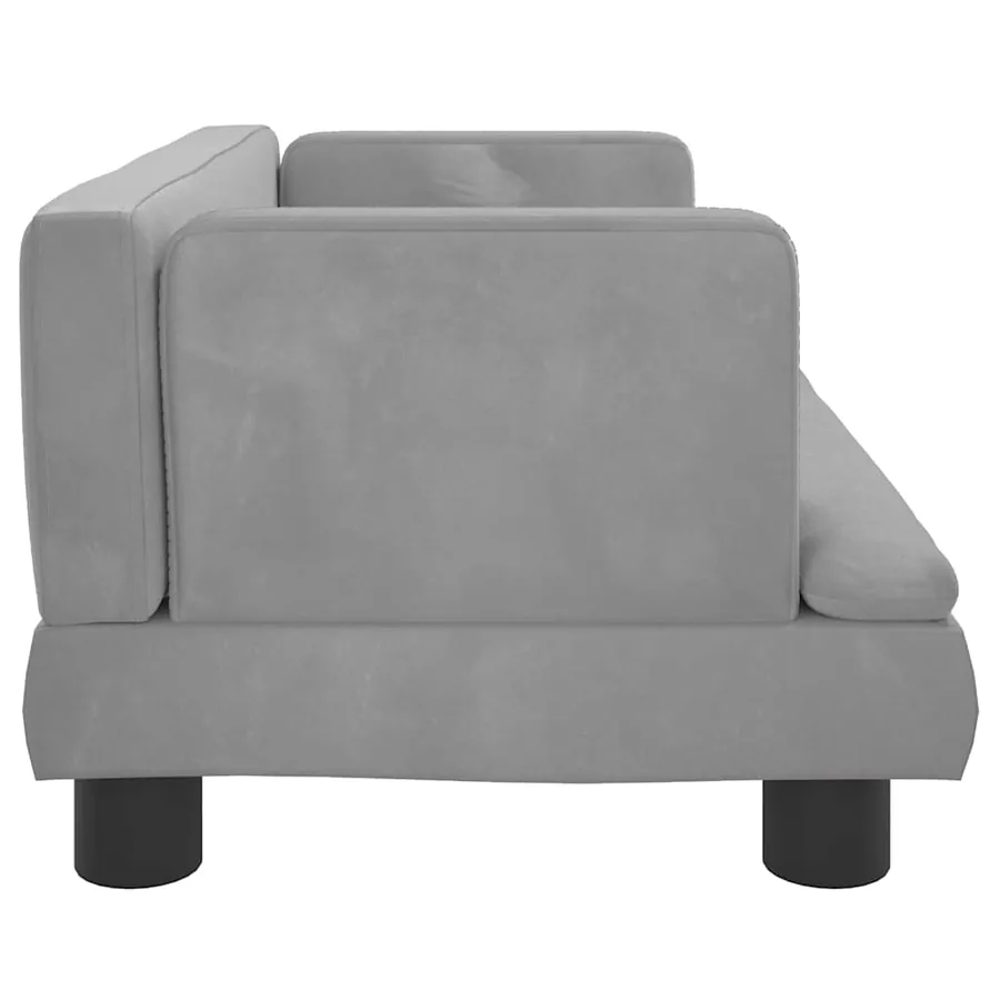 Lit pour chien gris clair 60x40x30 cm velours - 4