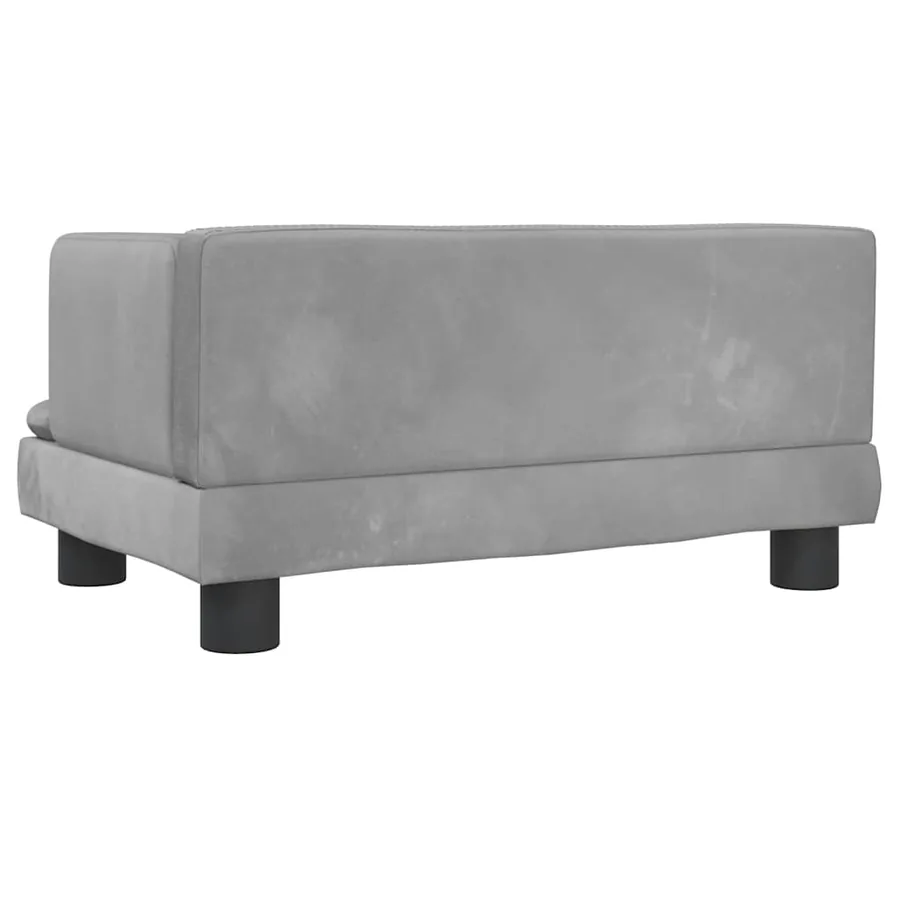Lit pour chien gris clair 60x40x30 cm velours - 5