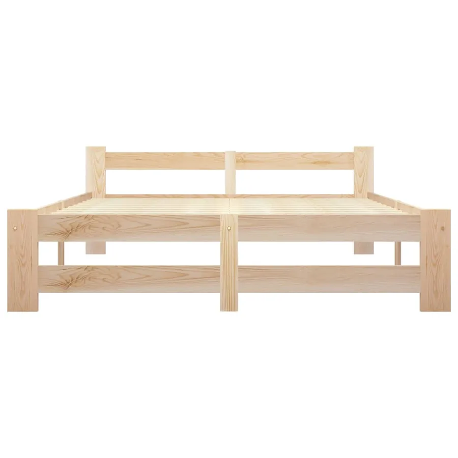 Cadre de lit sans matelas bois massif de pin 140x200 cm - 3