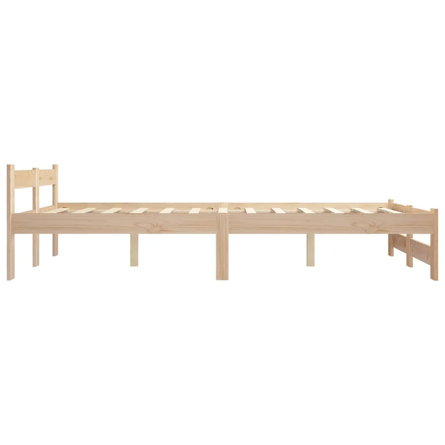 Cadre de lit sans matelas bois massif de pin 140x200 cm - 4
