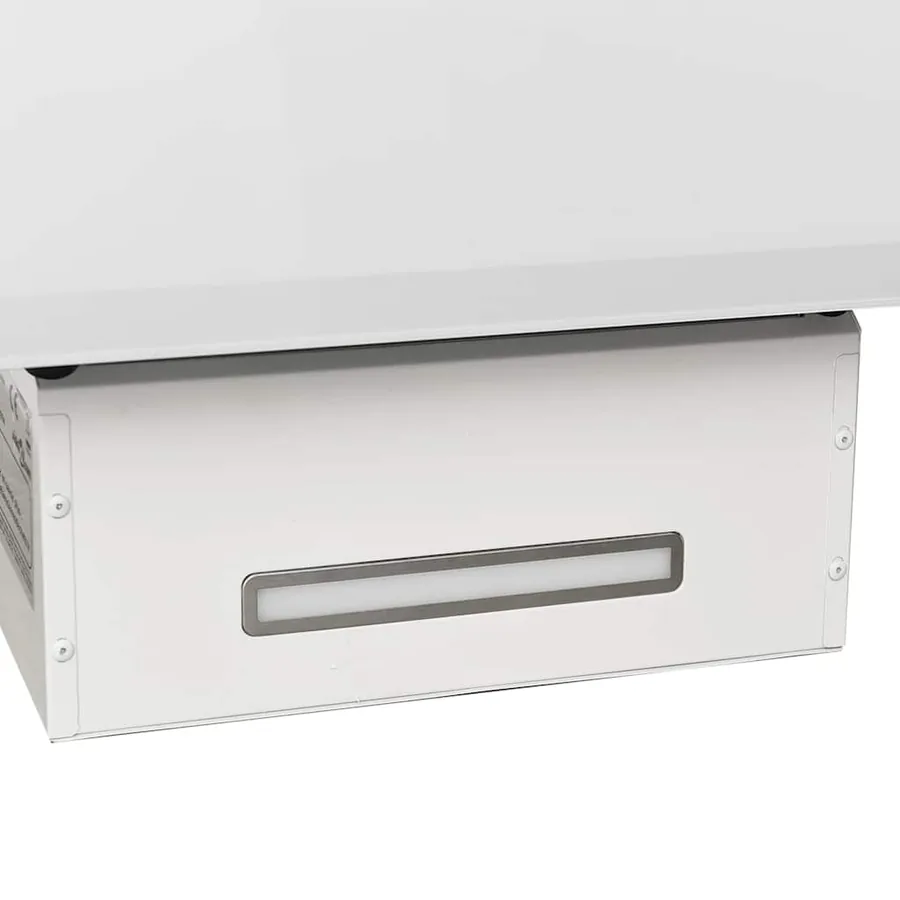 Hotte murale 60 cm Acier et verre trempé Blanc - 9