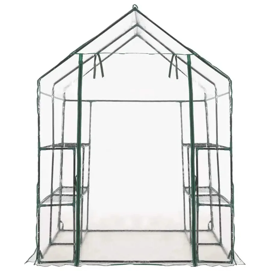 Serre avec 8 étagères 143x143x195 cm - 4