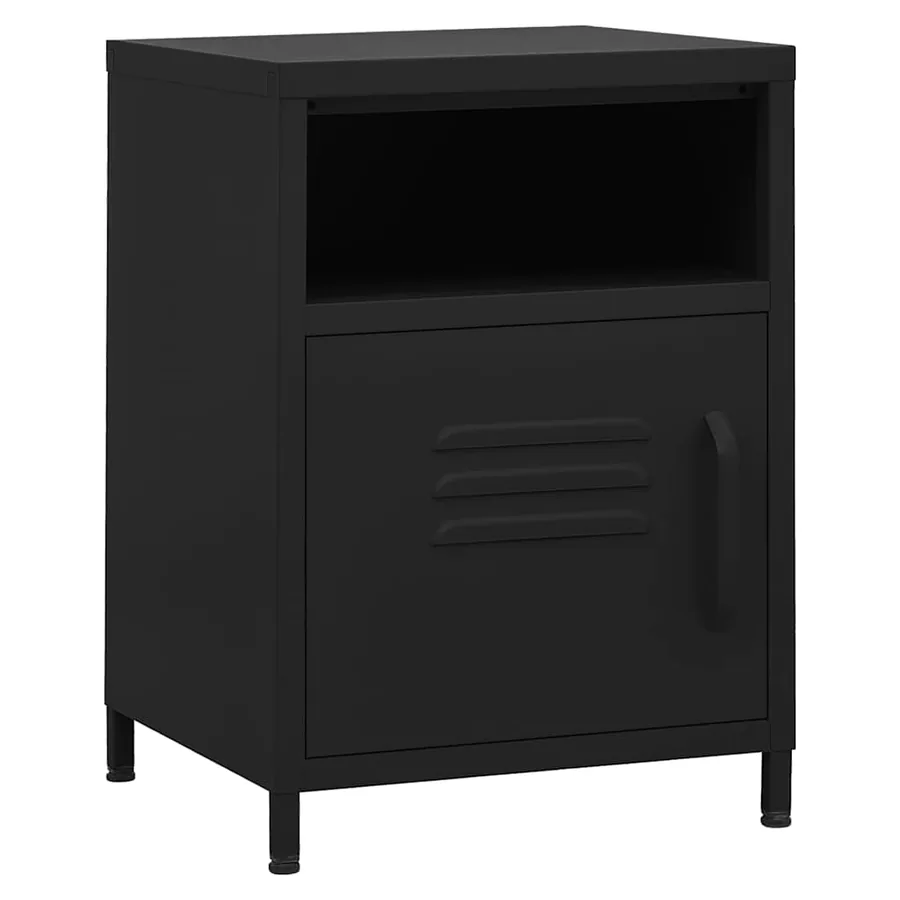 Table de chevet Noir 35x35x51 cm Acier - 2