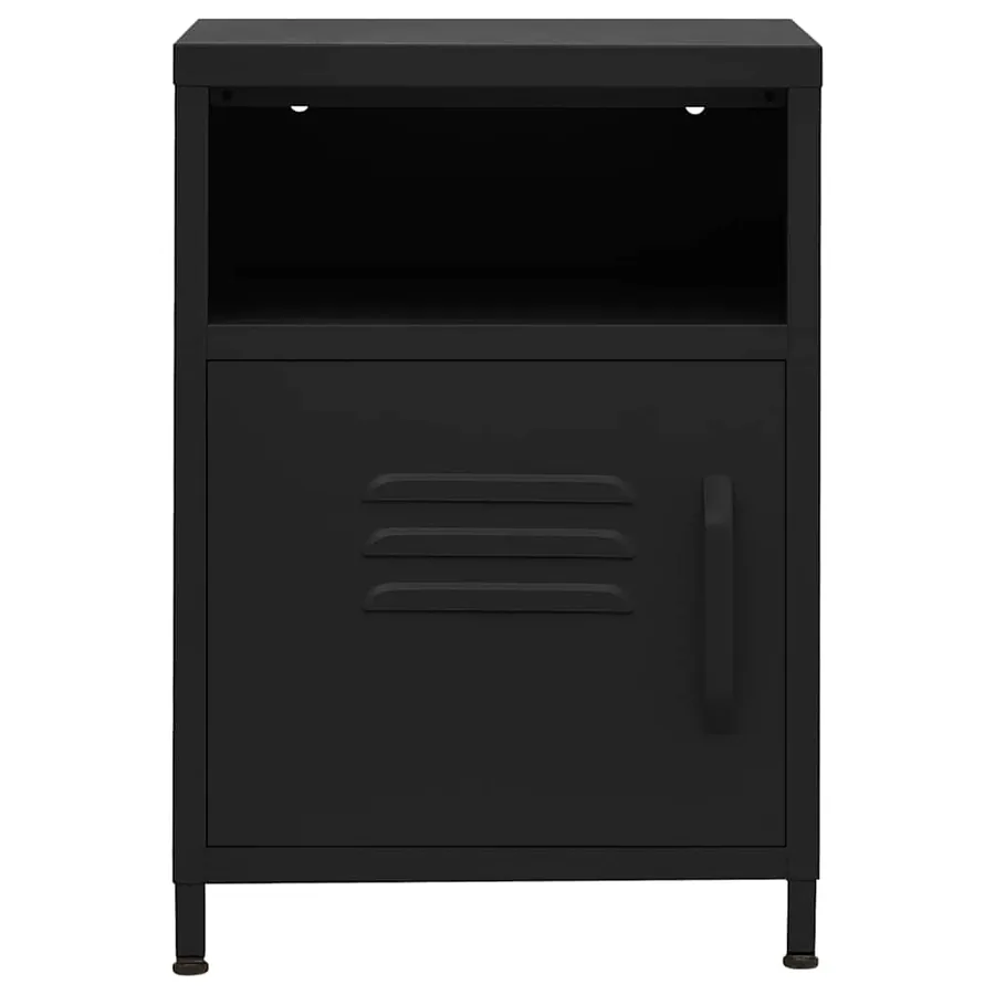Table de chevet Noir 35x35x51 cm Acier - 3