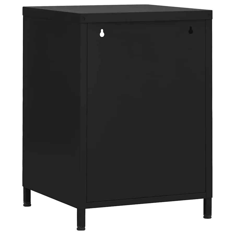 Table de chevet Noir 35x35x51 cm Acier - 5
