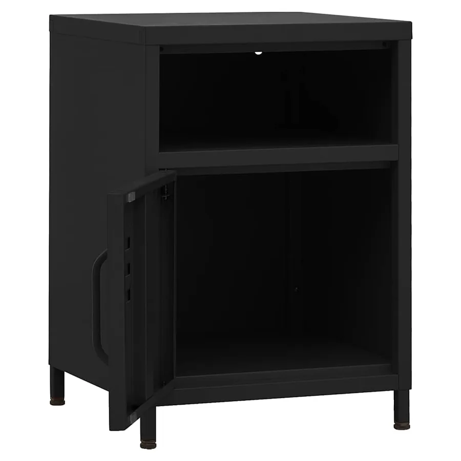 Table de chevet Noir 35x35x51 cm Acier - 6