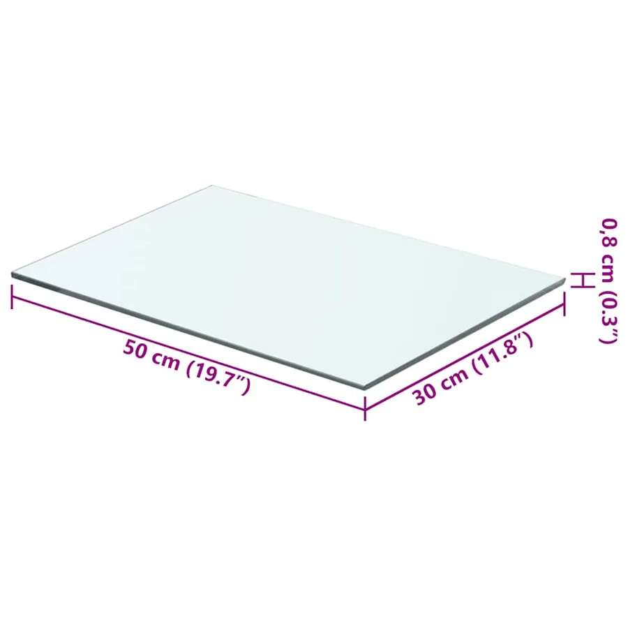 Panneaux d'étagère 2 pcs Verre Transparent 50 x 30 cm - 4