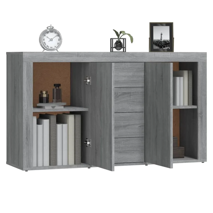 Buffet Sonoma gris 120x36x69 cm Bois d'ingénierie - 4