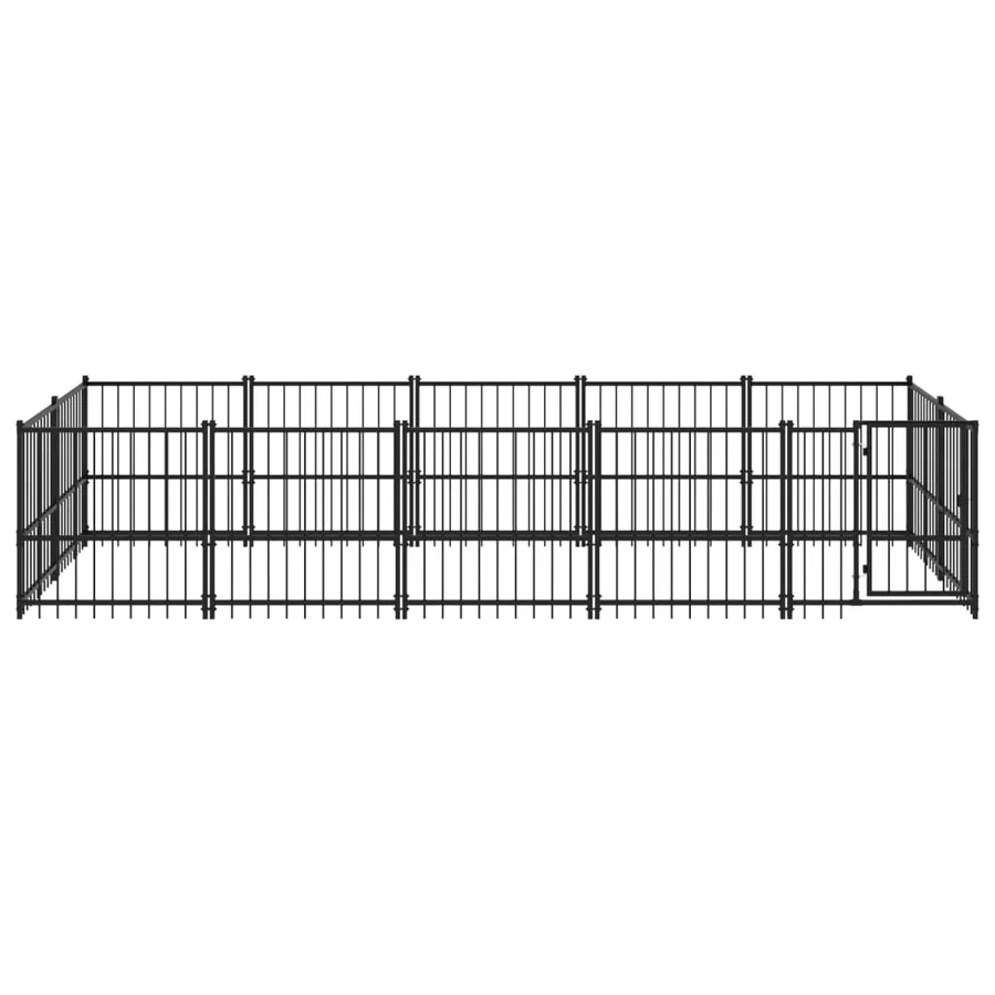 Chenil d'extérieur pour chiens Acier 9,38 m² - 3
