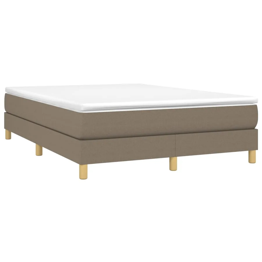 Sommier à lattes de lit avec matelas Taupe 140x200 cm Tissu - 3