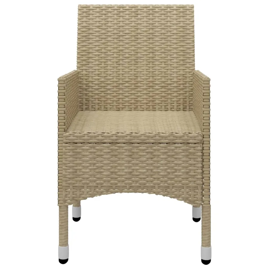 Ensemble à manger de jardin 3 pcs Beige - 10