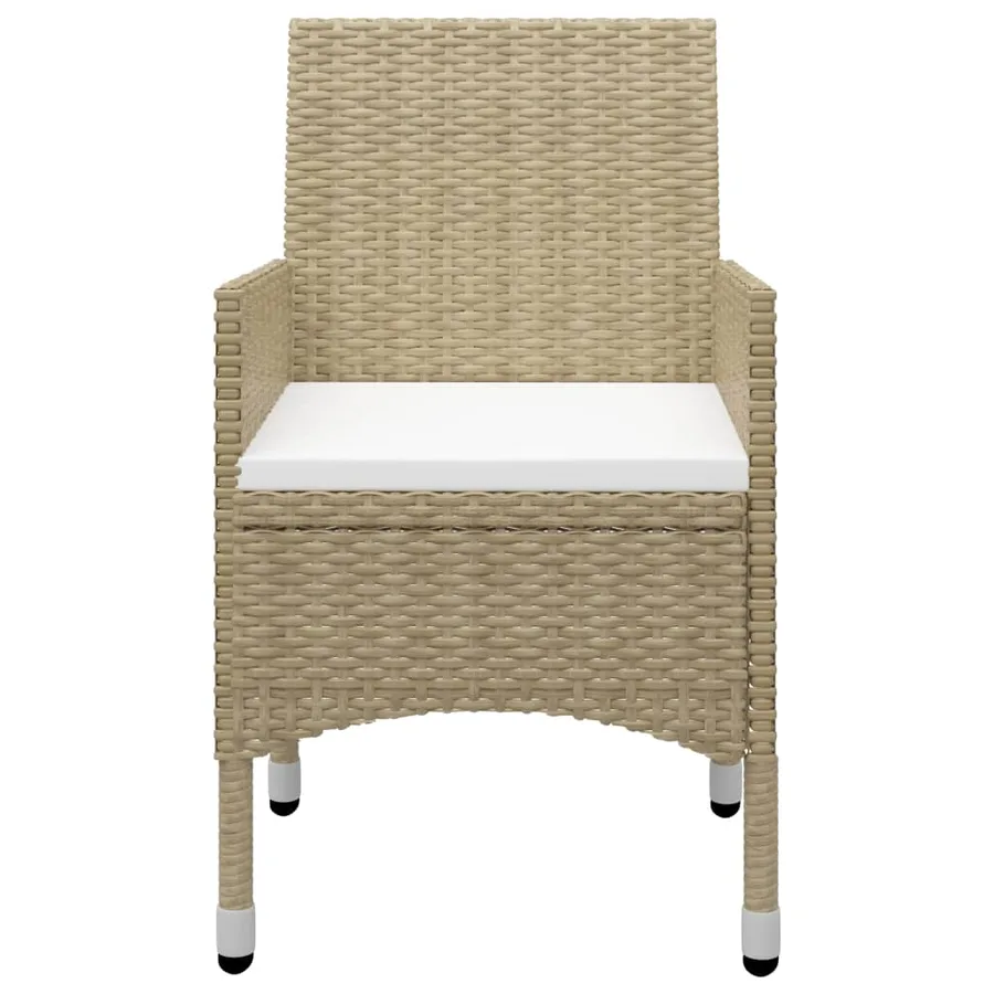 Ensemble à manger de jardin 3 pcs Beige - 7