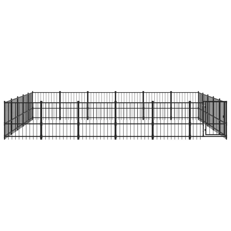 Chenil d'extérieur pour chiens Acier 28,23 m² - 3