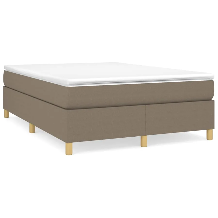 Sommier à lattes de lit avec matelas Taupe 140x200 cm Tissu - 2