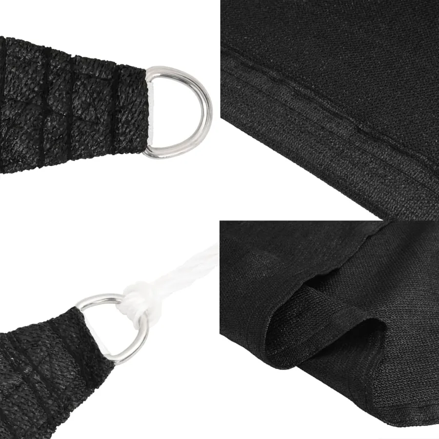 Voile d'ombrage 160 g/m² Noir 5x5x6 m PEHD - 6