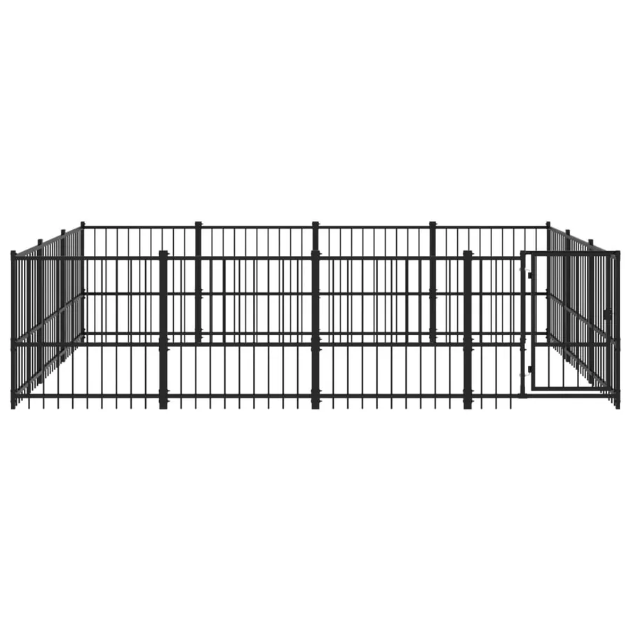 Chenil d'extérieur pour chiens Acier 11,58 m² - 3