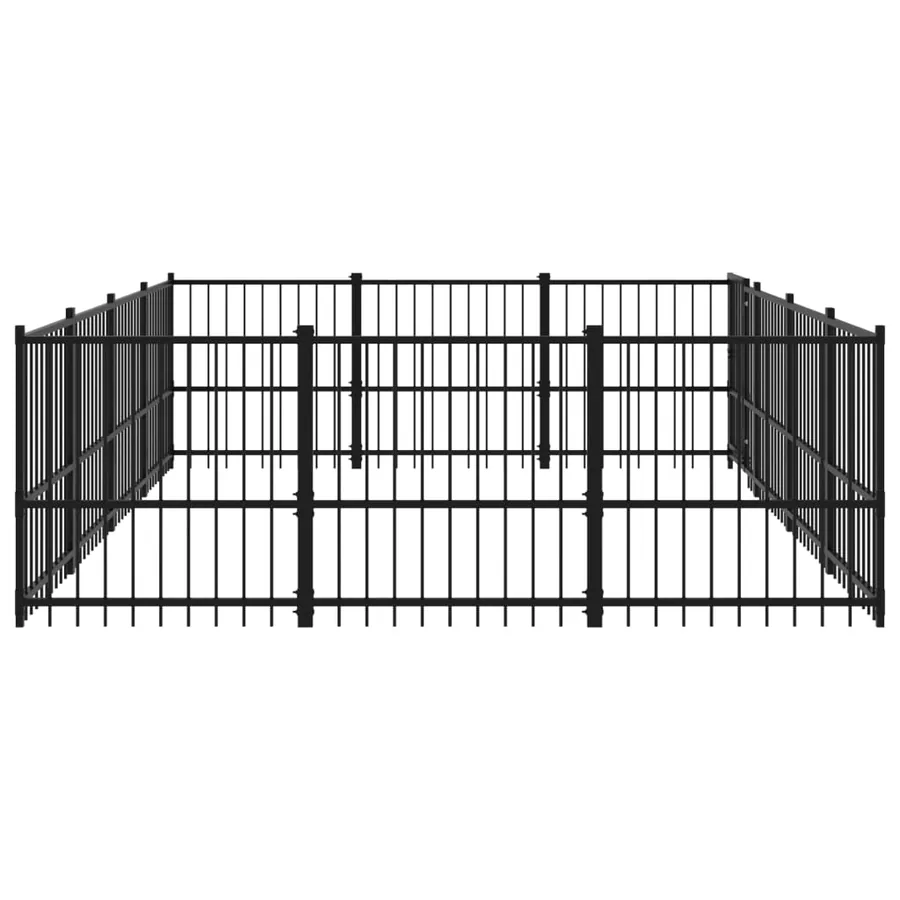Chenil d'extérieur pour chiens Acier 11,58 m² - 4