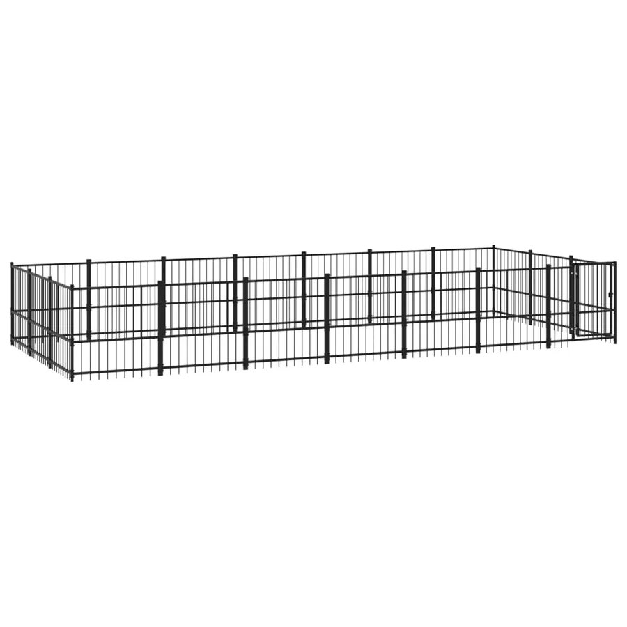 Chenil d'extérieur pour chiens Acier 19,76 m² - 2